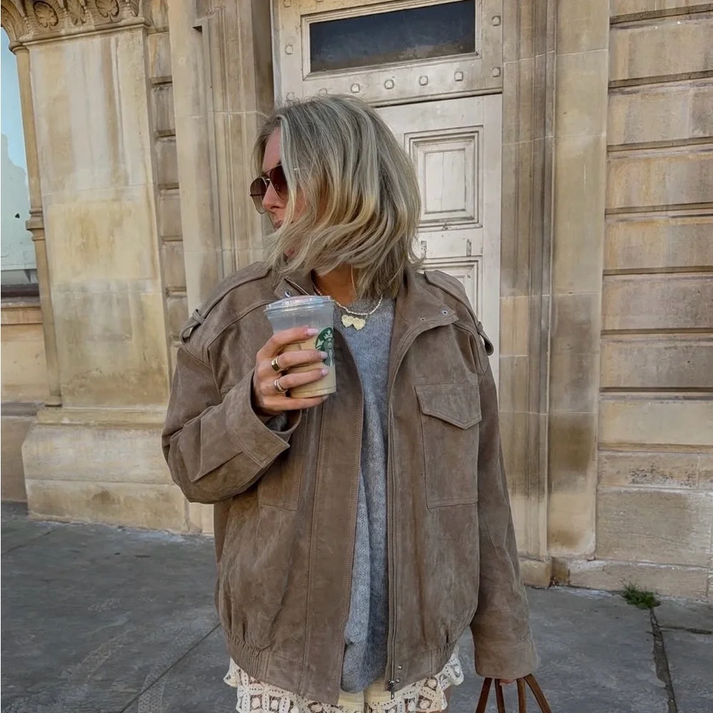 Zara Viral Suede Jacket S - Picture 7 of 8